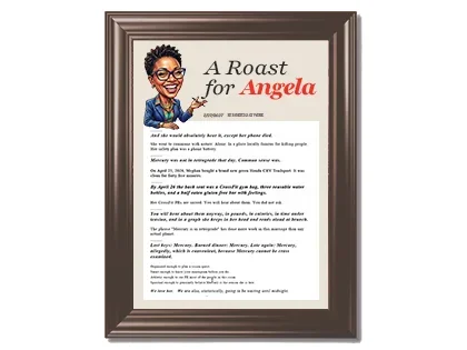 A custom RoastGift print